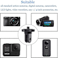 Miniatyrbillede 5 af 5: Sæt med 2 kamerastativadaptere, Ephe, Kompatible med GoPro Hero10/Insta360 ONE X2/Go 2/Xiaomi Yi, Aluminium, Sort