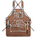Miniatyrbild 3 av 5: Förkläde i vaxat linne för män, verktygsförkläde, snickarförkläde, tungt, för snickeri, verkstad, kök