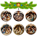 Miniatyrbild 1 av 5: 3 st Julkrubba Ornament Jul, Julkrubba Hänge för Julgran Jesu Födelse Kristen Dekor Religiös Gåva för Kristen