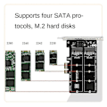 Miniatyrbillede 3 af 5: PH58 2 x M2 SATA til PCIE Adapterkort Dobbelt Disk Displaykort RAID Splitter Udvidelseskort PCIe X1 til NGFF M2 SATA SSD