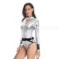 Pikkukuva 1 / 5: Naisten kiiltävä metallinen trikoopusero pitkähihainen metallinen body COLOR 1 L to XL