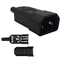Pikkukuva 4 / 5: AC 250V 10A IEC C14 Uros 3 Nastaa Liittimet Inline Adapteri Pistoke Virtapistoke