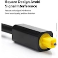 Miniatyrbilde 5 av 5: Optisk Lydkabel Splitter 1 inn 2 ut Toslink Optisk Lydkabel Splitter, Optisk Fiberadapter, Fiberkonverter for CD/DVD-spiller/Digital TV/PS3