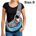 Pikkukuva 2 / 5: Pet Dog Sling R, Able Mesh matkustavat lemmikkieläinten kädet - hihnalaukku Säädettävä pehmustettu S pussi Yksi olkalaukku koirille kissoille Blue