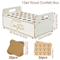 Miniatyrbillede 1 af 3: Bryllup Kraft papirbakke Konfetti kegle Stand Box Bakke til bryllup dekoration Blomster konfetti kegler Rustik bryllup papirholder Wood Confetti Set 3