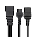 Pikkukuva 5 / 5: IEC320 C20 Urosliitin Jatkojohto C5 + C19 Naarasliitin Jatkolinjaan