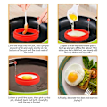 Miniatyrbillede 5 af 5: 6 stk. Silikone Æggering, Æggeringe Non Stick, Æggekogeringe, Stegt Æg Form eller Pandekage Ringe Nonstick Form Ring Rund