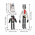 Miniatyrbild 2 av 5: Skibidi Toalett Action Figur Building Block Kit Monitor Man Blocks Modeller Byggleksaker Skibidi Toalett Modell Kid Collection Present Combination