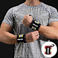 Miniatyrbild 4 av 5: Handledslindor, handledsstöd för tyngdlyftning, calisthenics, bodybuilding & styrketräning, röd
