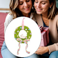 Miniatyrbild 4 av 5: Påskhare Krans Påskdörrkrans Påskdekorationer Konstgjorda Påskkransar Påsk Vårkrans för Ytterdörr