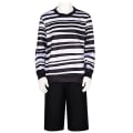 Pikkukuva 1 / 5: Cosdaddy Wednesday Pugsley Cosplay Addams -asu aikuisten miesten paita housupuvut Halloween-karnevaalijuhlapuku M