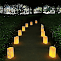 Miniatyrbild 1 av 2: 50 st Vitta Luminarypåsar, Flamsäkra Ljushållare, Sol Design Luminaries för Bröllop, Fest