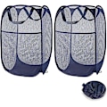 Miniatyrbilde 1 av 4: 2 stk. Sammenleggbar Pop-up Vaskekurv i Mesh, Stor 77 Liter Sammenleggbar Acsergery Gave