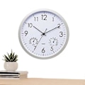 Miniatyrbild 3 av 5: Utomhusklocka Trädgård Väggstationsklocka Vattentät Klocka Med Termometer Hygrometer För Hem Sovrum Skola Vardagsrum