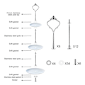 Miniatyrbillede 2 af 5: 6 Sæt Bakke Hardware til Kage Stativ 3-lags Kage Stativ Montering Hardware Holder til Bryllup og Fest