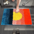 Miniatyrbild 5 av 5: Tflycqbadrumsmattor Färgglad abstrakt badmatta 20" X 31,5" Absorberande halkfri dörrmatta Badkar Badkar Solnedgång Golvmattor Maskintvättbar- Röd Gul