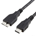 Miniatyrbillede 3 af 5: Universal Ekstern Harddisk Connector USB C 3.1 til Micro B Data Kabel 1m Sort