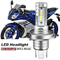 Miniatyrbilde 2 av 5: H4 HS1 Led Canbus Ingen Feil For Yamaha YZF-R15 Motorsykkel Frontlyspære 4800LM 6000K Hvit Hi/Lo Lysstråle 9003