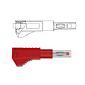Miniatyrbillede 4 af 5: 2 stk. Multimeter Testledninger Kabel Jumperledning Sikkerhed 4 mm Bananstik Udtrækkeligt Testværktøj Re