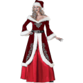 Miniatyrbillede 1 af 3: Hurtig levering Nye Dame Retro Style Julekostumer Fru Julemand Kostume Dame Julefest Fancy Long V L