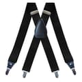 Herrhängslen Elastiska band Solid Kraftig 4 Clips Justerbar Unisex Svart