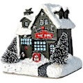 Miniatyrbillede 1 af 4: Juleindendørs Harpiks LED Lys Træhus Dekoration (c, Style) Bd