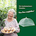 Miniatyrbillede 5 af 5: Fluenet, insektbeskyttelse, dækken mod fluer og frugtfluer til kager, frugtskål, havefest
