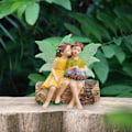 Miniatyrbild 4 av 5: Miniatyr Fe Trädgårdstillbehör Pojke Flicka Fe Mikro Landskap Ornament