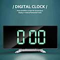 Miniatyrbild 2 av 5: Digital Väckarklocka, 7 Tum Böjd Dimbar LED-Skärm Digital Klocka för Barns Sovrum, Grön Stor N