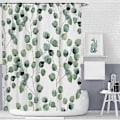 Miniatyrbillede 3 af 5: Blomsterplante Bruseforhæng Bruseforhæng Forhæng Badeværelsesforhæng Polyester Vandtæt Bruseforhængssæt Med Krog 180*180cm