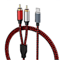 Miniatyrbillede 1 af 5: USB Type C til 2 RCA Lydkabel Type-C RCA Kabel, (1m/3ft)