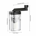 Miniatyrbillede 1 af 3: Justerbar Manuel Kaffekværn Til Filterkaffe & Stempelkande - Rustfrit Stål, Plastik & Keramisk Blender Med Interne Indstillinger Fra Grov Til Fin - Fin