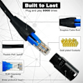 Miniatyrbilde 3 av 5: CAT6 Ethernet-kabel, EtherCON-kompatible RJ45-kontakter for industrielt utstyr, underholdningsscene, 1 meter