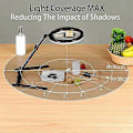 Miniatyrbillede 2 af 5: Dæmpbar LED Ring Fill Light med Justerbart Bordstativ til YouTube Video, Fotografering, Selfie, Vlog, Make-up, Live Streaming - Per
