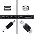 Pikkukuva 3 / 5: Ethernet-USB-sovitin, 2 kpl USB-Ethernet-sovitin, RJ45 Ethernet-uros-USB-naarasmuunnin