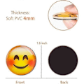 Pikkukuva 2 / 5: 12 kpl Emoji Magneetti 3D Lasi Hymynaama Jääkaappimagneetti Vahva Kiinnitys