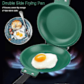 Miniatyrbild 5 av 5: Vändbar Pannkakslagg Dubbelsidig Non-Stick Keramisk Beläggning Hushållskök Köksredskap Grön