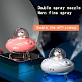 Miniatyrbild 4 av 5: 400ML Luftfuktare för hemmet, Nattlampa Kall Dimma luftfuktare, Automatisk Timeravstängning, Automatisk Avstängning Utan Vatten, Tyst luftfuktare, Söt UFO,