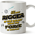 Miniatyrbilde 1 av 2: Rigger Kopp Best i Galaksen The Force is with Me Morsom Gave til Kolleger Keramisk 11oz Kopp