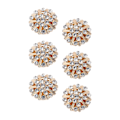 Miniatyrbilde 1 av 5: 6 stk. Mansjettknapper Mote Drakter Rhinestone Knappdeksler for Bryllup Formell Seremoni