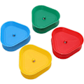 Pikkukuva 1 / 5: 4 kpl Kädet vapaana pelikortin pidike, 8 x 8,4 x 2,5 cm, 4 väriä kolmion muotoinen korttipelipidike aikuisille ja lapsille