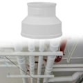 Miniatyrbillede 4 af 5: Kanalreduktion Luftkanaladapter PVC Fitting Luftstrømsrør Forstørrer Adapter til Hotel Ventilationssystem Nem at Installere Utility