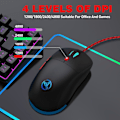 Miniatyrbilde 4 av 5: USB Kabel Optisk Mus med 6 Programmerbare Knapper, 3600DPI, for Profesjonell og Casual Bruk 125HZ Returrate Hvit