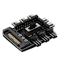 Miniatyrbillede 3 af 5: 1 til 8 Pin Fan Hub Sata Pwm Molex Splitter Pc Mining Kabel 12V 4-Pin/Sata Adapter Todelt Sæt til Sata og 4Pin