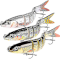 Miniatyrbild 1 av 4: Robotfiskedrag Elektrisk Wobbler För Gädda Elektronisk Multi-Ledad Bete 9 Segment Auto Simmande Swimbait -X