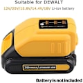 Miniatyrbild 4 av 5: Dcb090 USB-adapter Ersättning för alla Dewalt 10.8V/14.4V/18V Li-ion Batterier USB-laddare Ströminsats för Dewalt XR Max Dcb200 Dcb201 Dcb180 Dcb120