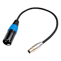 Miniatyrbillede 1 af 5: SA119GXK108BU 0,3 m 24K forgyldt Mini XLR til XLR han-kabel mikrofon lydadapterledning