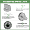 Miniatyrbilde 3 av 5: W11239985 Komfyrkontrollknapper, W11239985 Komfyrknapper Erstatninger for , W10850015 Erstatningsknapper
