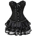 Pikkukuva 1 / 5: Tflycq Sexy Corsets Mekot naisille Plus Size -asu Overbust Burlesque korsetti ja minihame Set Tutu Corselet black XXL