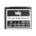 Miniatyrbild 2 av 5: Waveshare TOF Laseravståndssensor UART I/O I2C Gränssnittskommunikation 25M Räckvidd för Raspberry Pi f